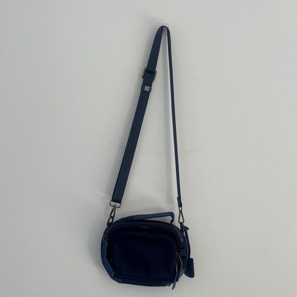 Tumi Navy Blue Crossbody Bag with Adjustable Strap